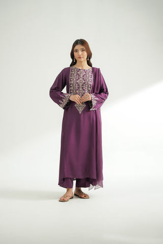 3 Piece Arabic Lawn Embroidered Suit (CS0583)