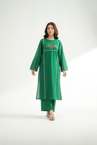 2 Piece Cotton Rip Stop Embroidered Suit (CS0585)