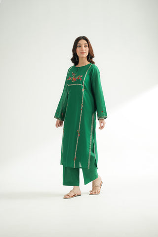 2 Piece Cotton Rip Stop Embroidered Suit (CS0585)