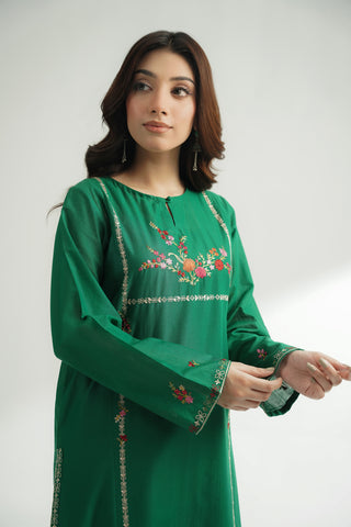 2 Piece Cotton Rip Stop Embroidered Suit (CS0585)