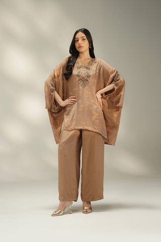 2 Piece Raw Silk Embroidered Suit (FS0082)