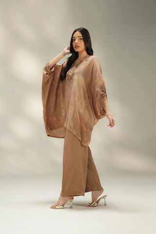 2 Piece Raw Silk Embroidered Suit (FS0082)