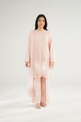 3 Piece Cotton Silk Embroidered Suit (CS0673)