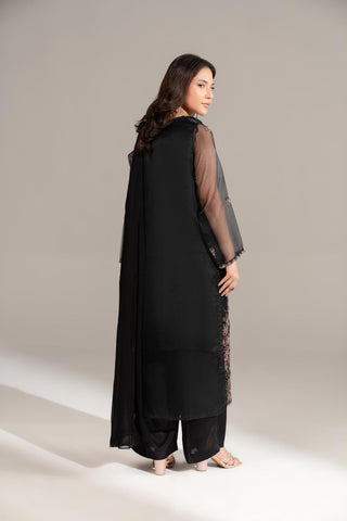 3 Piece Organza Embroidered Suit (FL0175)