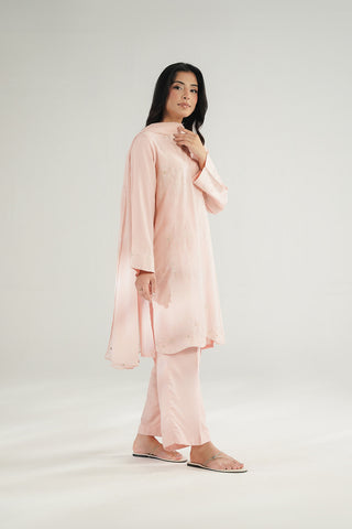 3 Piece Cotton Silk Embroidered Suit (CS0673)