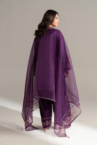 3 Piece Cotton Silk Embroidered Suit (FS0163)