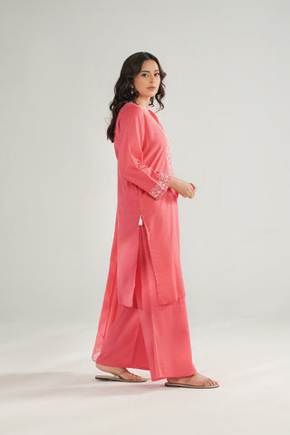 3 Piece Cotton Stripe Embroidered Suit (CS0453)