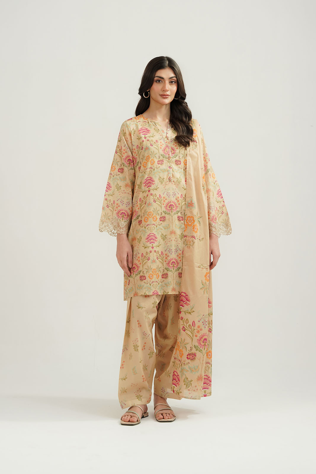 3 Piece Printed Lawn Printed Suit (CP0454)