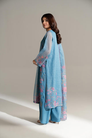 3 Piece Net Printed Printed Suit (FS0156)