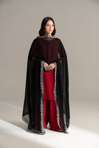 1 Piece Chiffon Embroidered Dupatta (FD0114)