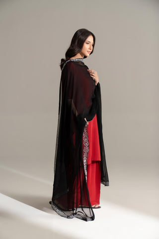 1 Piece Chiffon Embroidered Dupatta (FD0114)