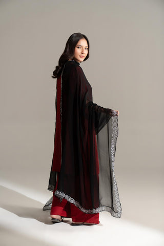 1 Piece Chiffon Embroidered Dupatta (FD0114)