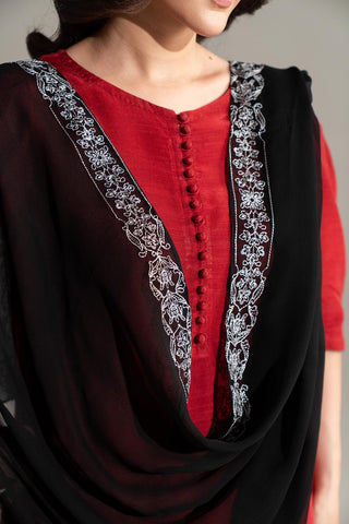 1 Piece Chiffon Embroidered Dupatta (FD0114)