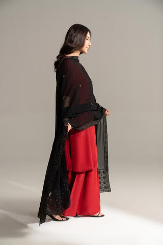 1 Piece Chiffon Embroidered Dupatta (FD0113)