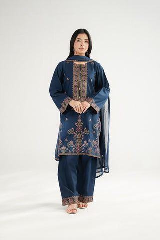 3 Piece Self Jacquard Embroidered Suit (CS0679)