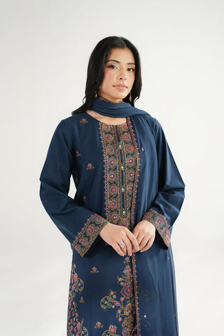 3 Piece Self Jacquard Embroidered Suit (CS0679)
