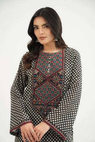 2 Piece Printed Lawn Embroidered Suit (CP0463)