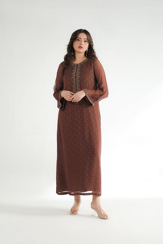 1 Piece Chiffon Embroidered Tunic (FL0219)