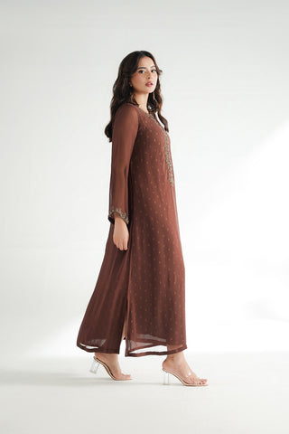 1 Piece Chiffon Embroidered Tunic (FL0219)