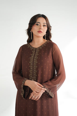 1 Piece Chiffon Embroidered Tunic (FL0219)