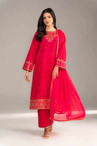 3 Piece Lawn Embroidered Suit (CS0463)