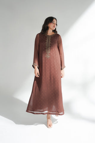 1 Piece Chiffon Embroidered Tunic (FL0219)