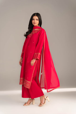 3 Piece Lawn Embroidered Suit (CS0463)