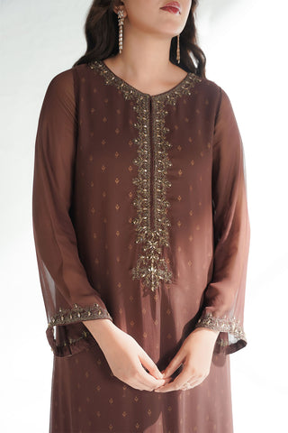 1 Piece Chiffon Embroidered Tunic (FL0219)