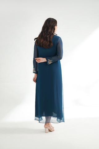 1 Piece Chiffon Embroidered Maxi (FL0211)