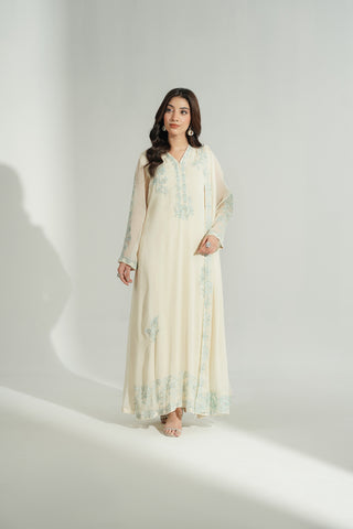 3 Piece Chiffon Embroidered Suit (FL0195)