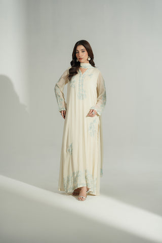 3 Piece Chiffon Embroidered Suit (FL0195)