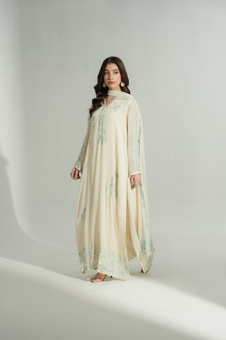 3 Piece Chiffon Embroidered Suit (FL0195)
