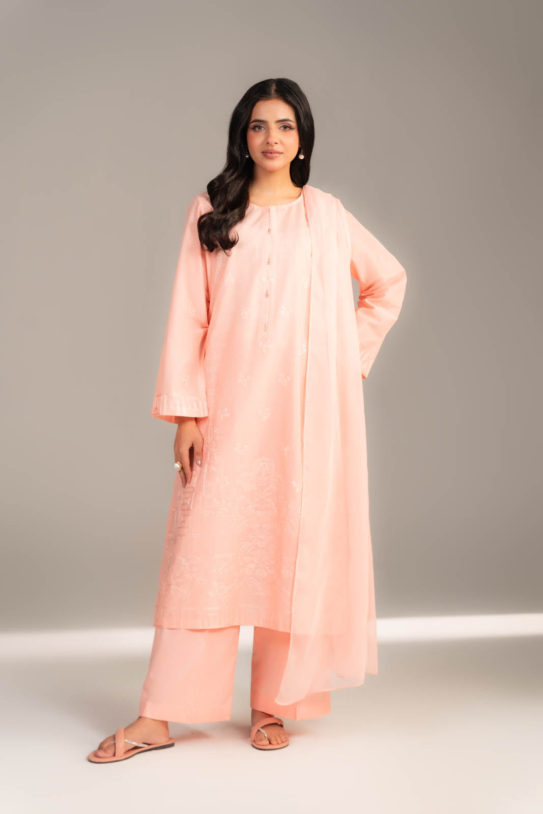 3 Piece Lawn Embroidered Suit (CS0466)