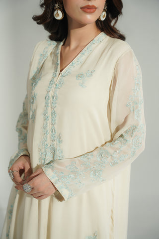3 Piece Chiffon Embroidered Suit (FL0195)