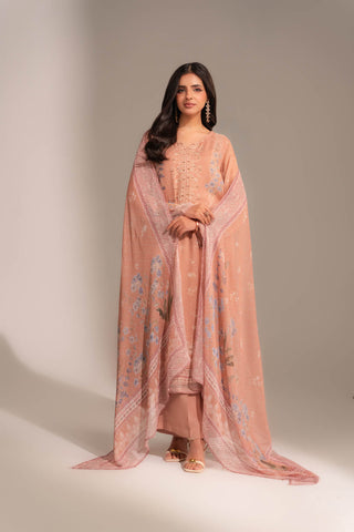 3 Piece Chiffon Printed Suit (FS0123)