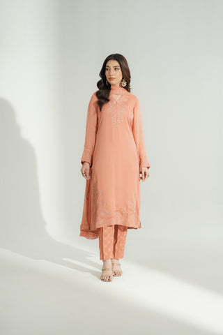 3 Piece Chiffon Embroidered Suit (FL0194)