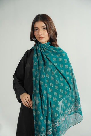 1 Piece Chiffon Embroidered Dupatta (FD0127)