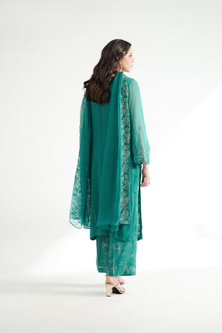 3 Piece Chiffon Embroidered Suit (FW0034)