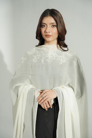 1 Piece Chiffon Embroidered Dupatta (FD0118)