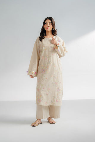 2 Piece Self Jacquard Embroidered Suit (CS0601)