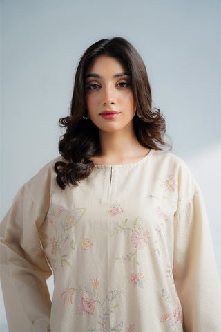 2 Piece Self Jacquard Embroidered Suit (CS0601)