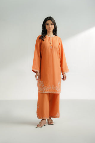 2 Piece Cotton Embroidered Suit (CS0610)