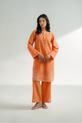 2 Piece Cotton Embroidered Suit (CS0610)