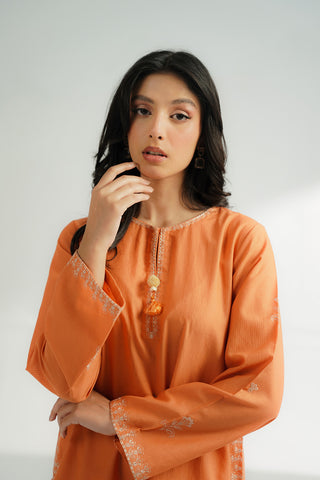 2 Piece Cotton Embroidered Suit (CS0610)