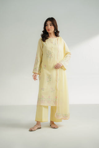 3 Piece Lawn Embroidered Suit (CS0483)