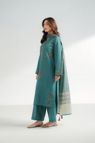 3 Piece Lawn Rip Embroidered Suit (CS0607)