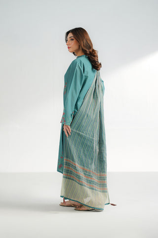 3 Piece Lawn Rip Embroidered Suit (CS0607)