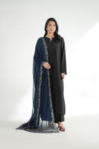 1 Piece Chiffon Embroidered Dupatta (FD0136)
