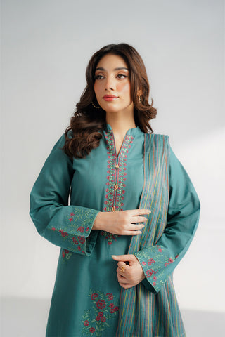 3 Piece Lawn Rip Embroidered Suit (CS0607)