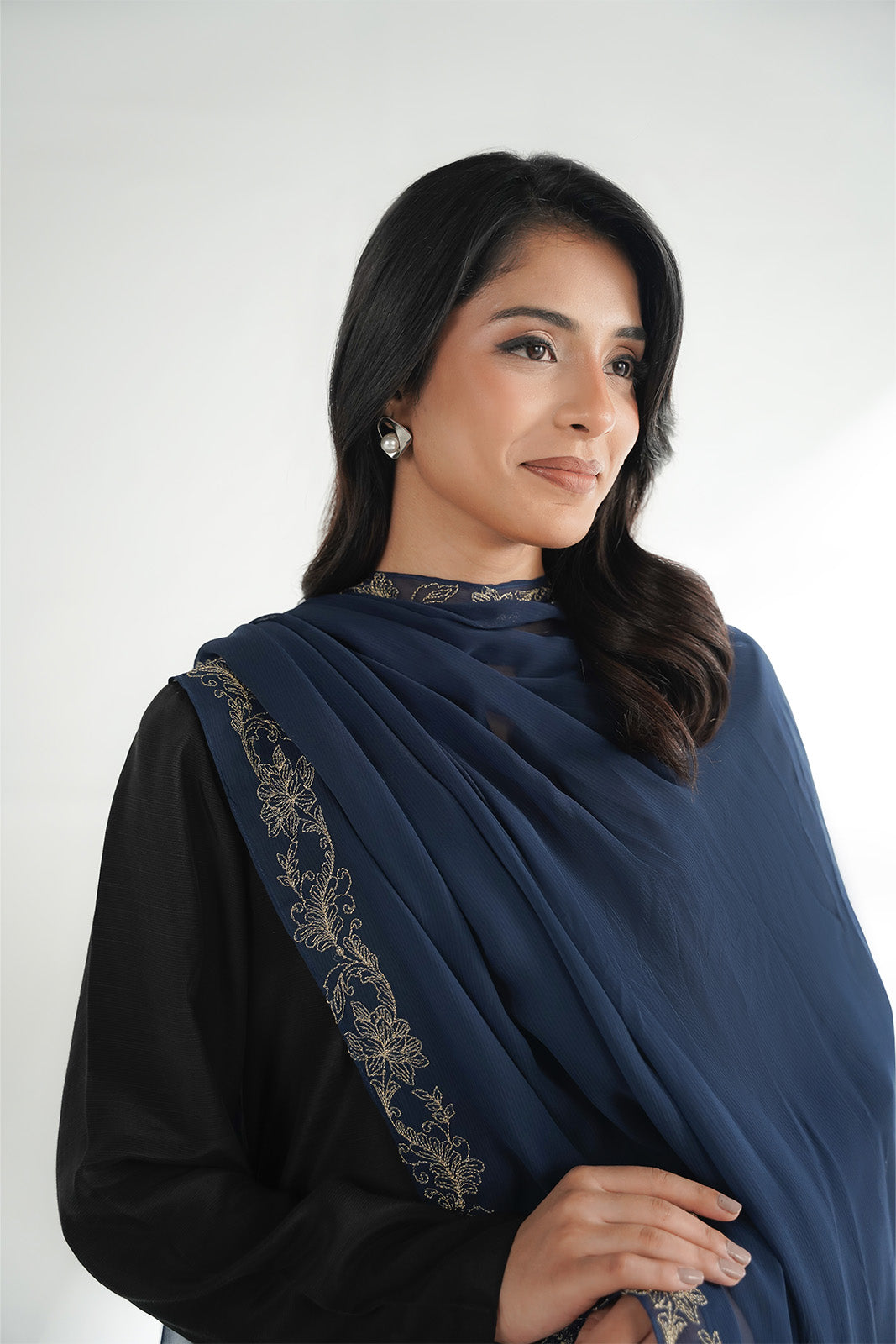 1 Piece Chiffon Embroidered Dupatta (FD0136)